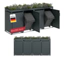 STEELSØN Mülltonnenbox Thoria Anthrazit mit Pflanzendach für 4 Tonnen Bild 2