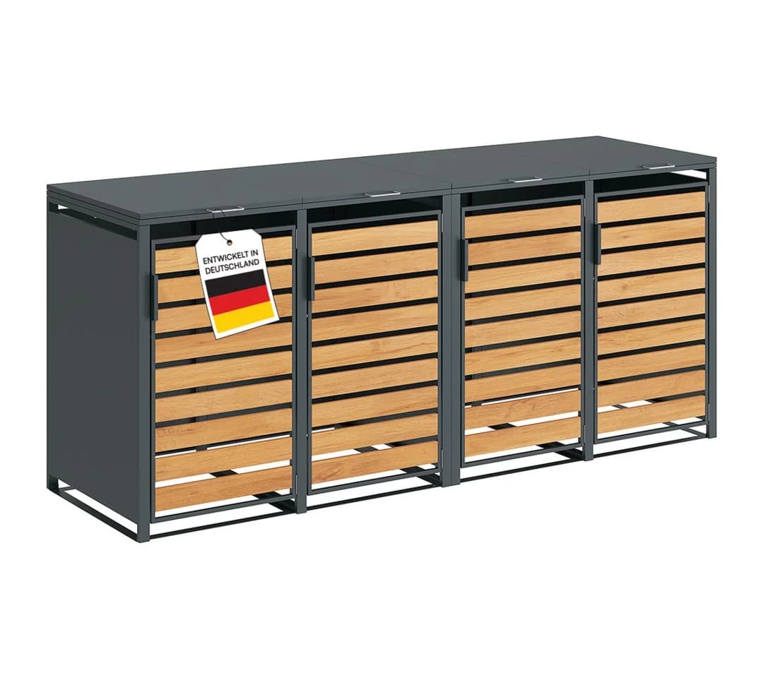 STEELSØN Mülltonnenbox Kestra 240L Holzoptik - Bild 2