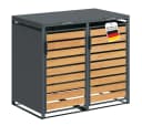 STEELSØN Mülltonnenbox Kestra 120L Holzoptik Stahl Bild 2