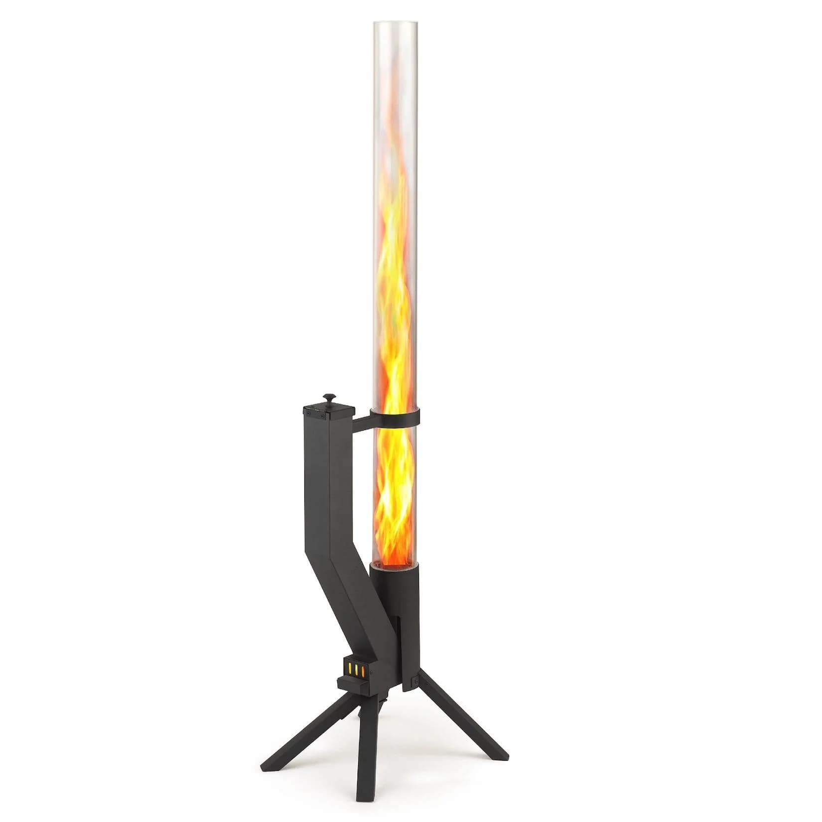 Gardenflare Feuerschale Edelstahl Schwarz Feuersäule für Garten