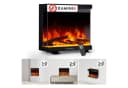 KAMINIO Elektrokamin LEA 3in1 Kamin Stand Wand Einbaukamin Panoramaview Bild 2