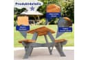 Coemo Garten-Kindersitzgruppe ROMY Braun Holz Picknicktisch 4 Sitze Bild 5