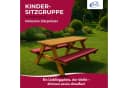 Coemo Garten-Kindersitzgruppe Holz Rotbraun mit Kissen Bild 1