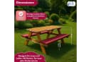 Coemo Garten-Kindersitzgruppe Holz Rotbraun mit Kissen Bild 5