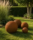 Seyila Home Dekokugel Metall Edelrost Garten Deko Bild 3