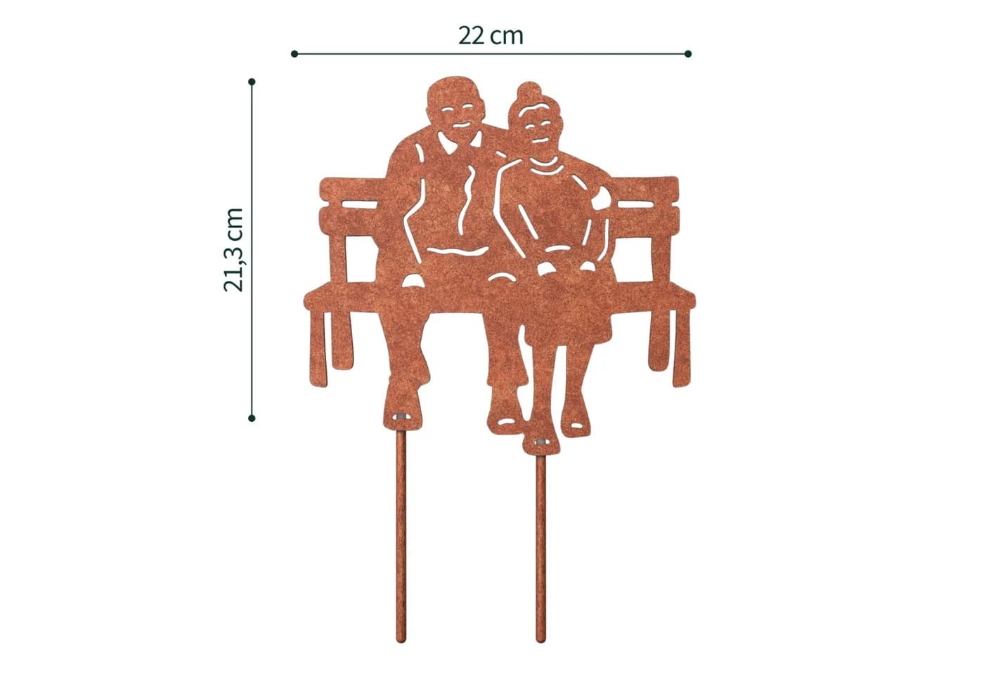 VERDOBA Gartenstecker Eisen Rost & Silber Deko Figuren