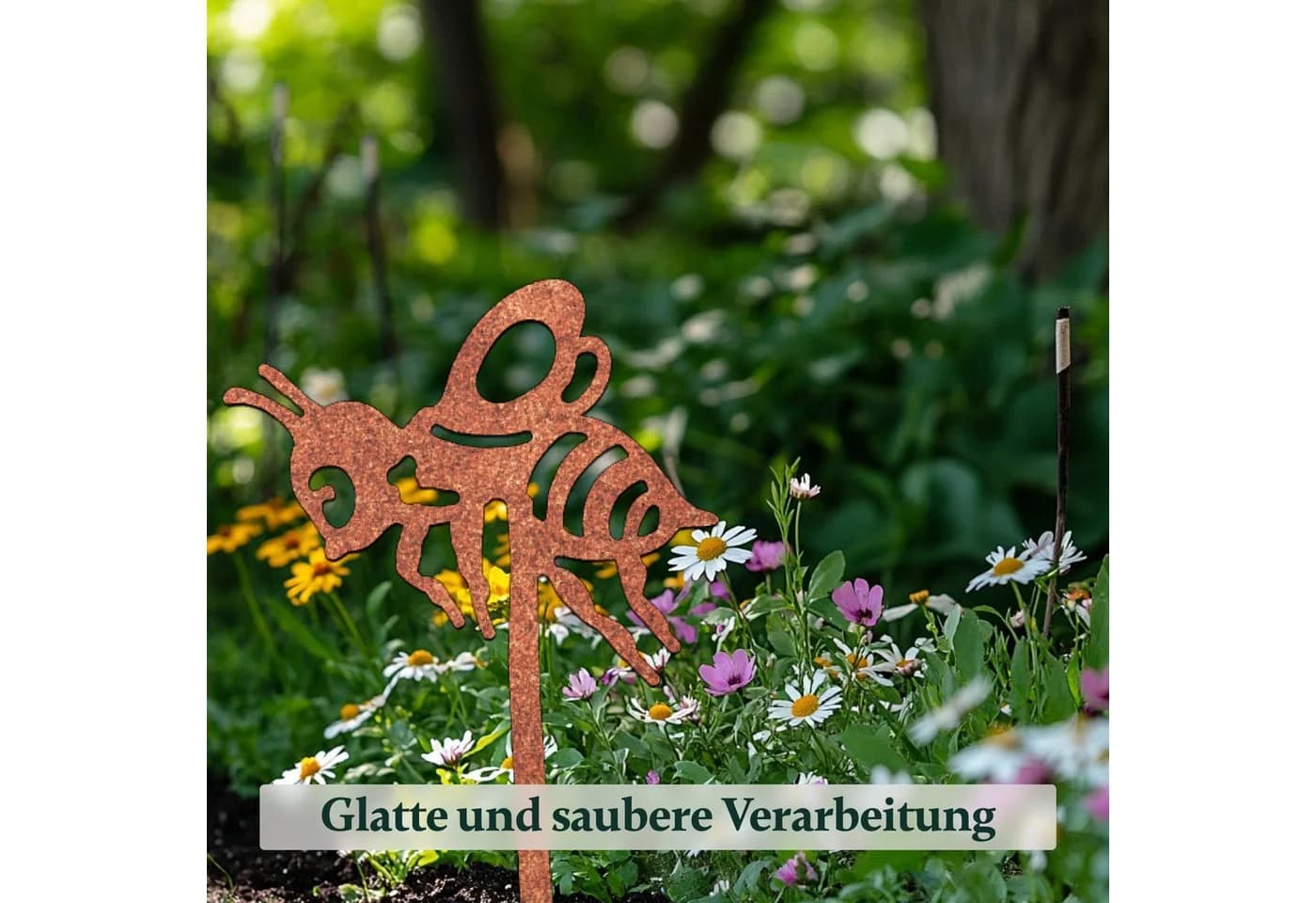 VERDOBA Gartenstecker Eisen Rost & Silber Deko Figuren - Bild 4