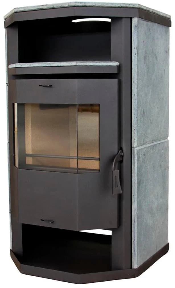 Kaminofen Prismo Vollstein Schwarz Vollstein Verkleidung