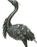 Dekoleidenschaft Gartenfigur Reiher Metall 90 cm Schwarz Grün Gold Bild 4
