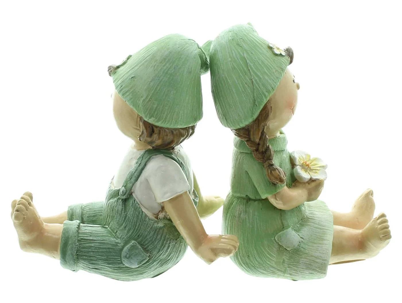 Dekoleidenschaft Dekofigur Frühling Set 2 St. Polyresin Grün - Bild 4