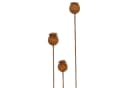 Gartenstecker Mohn 3er Set Metall Rostfinish 60-100cm Bild 2