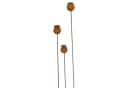 Gartenstecker Mohn 3er Set Metall Rostfinish 60-100cm Bild 3