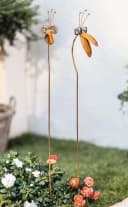 Dekoleidenschaft Gartenstecker Verrückte Vögel Metall Rost Finish 107 cm Bild 1