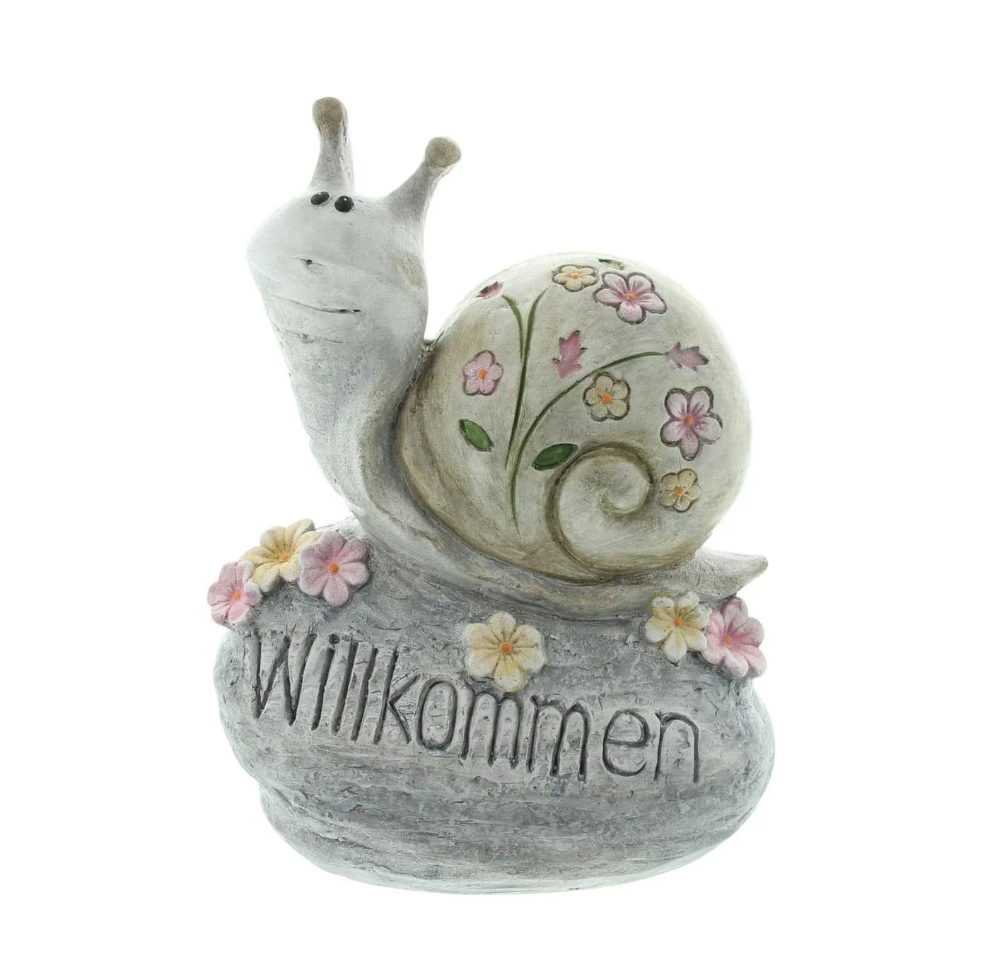 Dekoleidenschaft Dekofigur Schnecke Willkommen Bunt - Bild 2