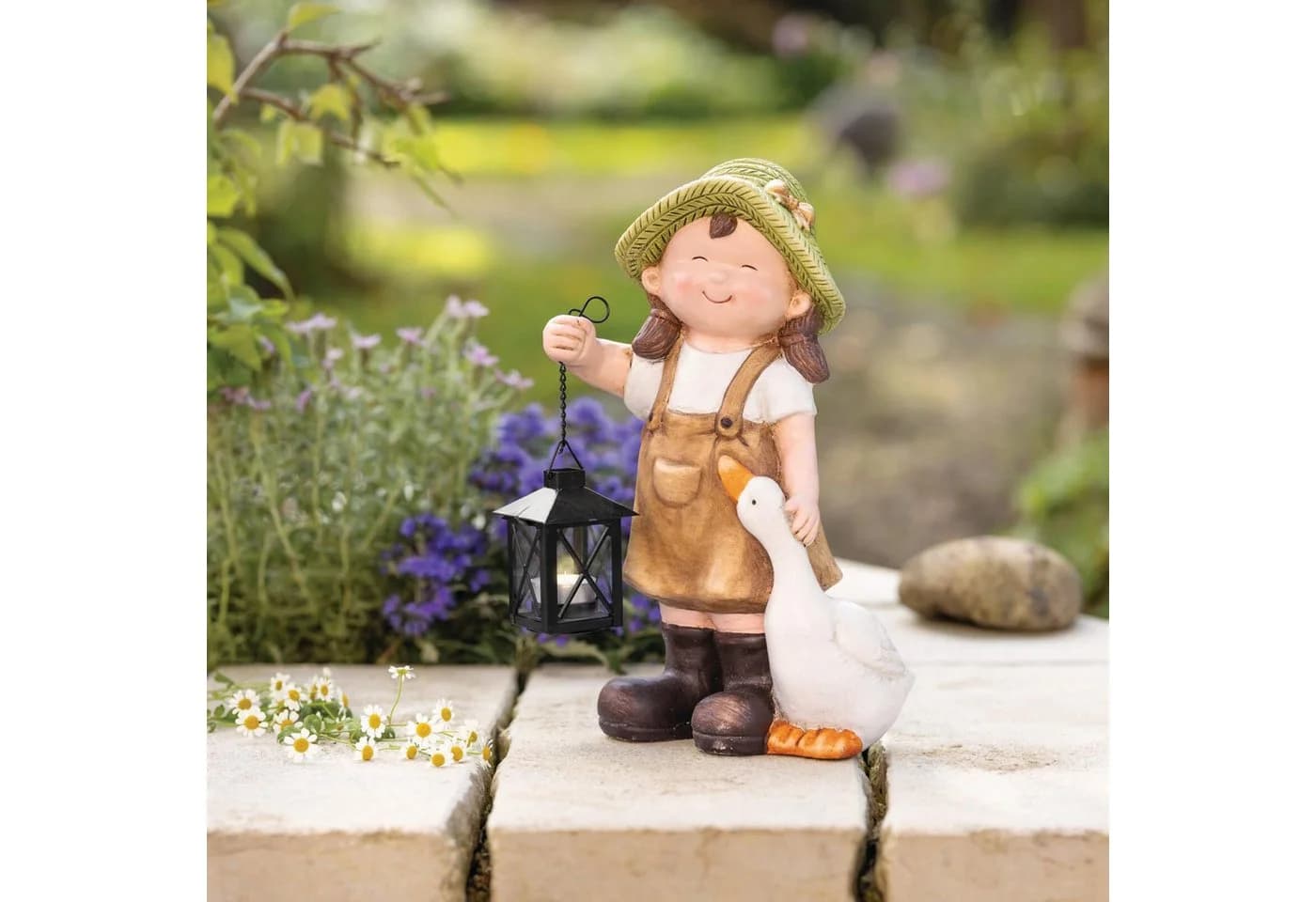 Dekoleidenschaft Dekofigur Mädchen mit Laterne Outdoor Gartendeko - Bild 5