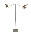 Dekoleidenschaft Gartenstecker Vogelwippe Metall Braun Bild 3