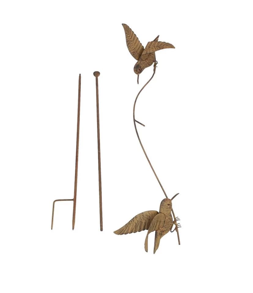 Dekoleidenschaft Gartenstecker Vogelwippe Metall Braun - Bild 4