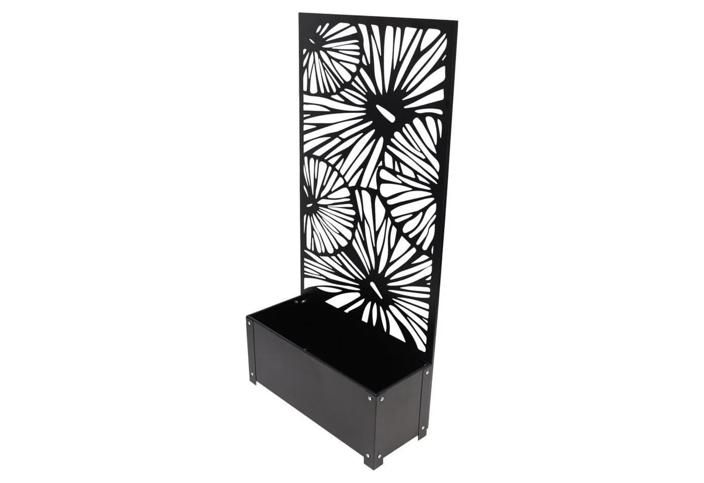 Dekoleidenschaft Blumenkasten mit Rankgitter Metall Schwarz - Bild 2