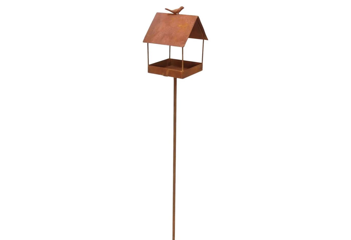 Dekoleidenschaft Gartenstecker Vogelhaus Metall Braun Edelrost - Bild 2