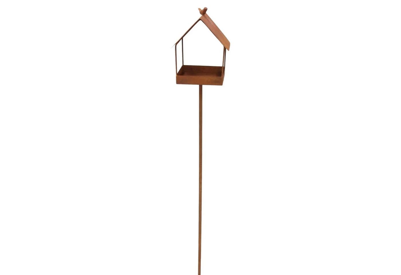 Dekoleidenschaft Gartenstecker Vogelhaus Metall Braun Edelrost - Bild 4