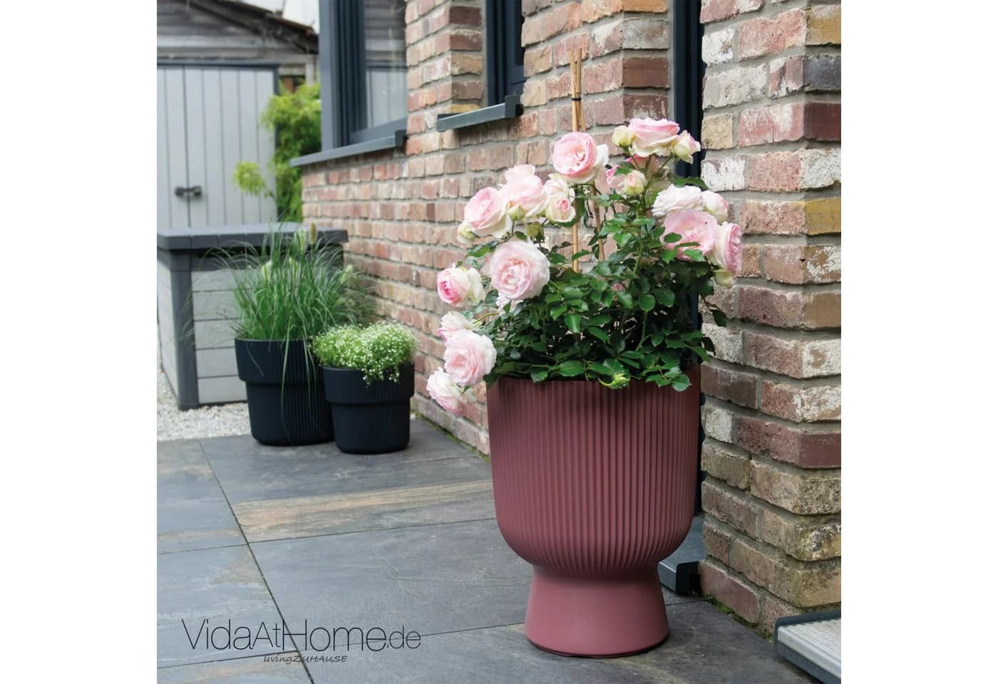 VidaAtHome.de Blumentopf ALVY ø 40er Modernes Rillendesign