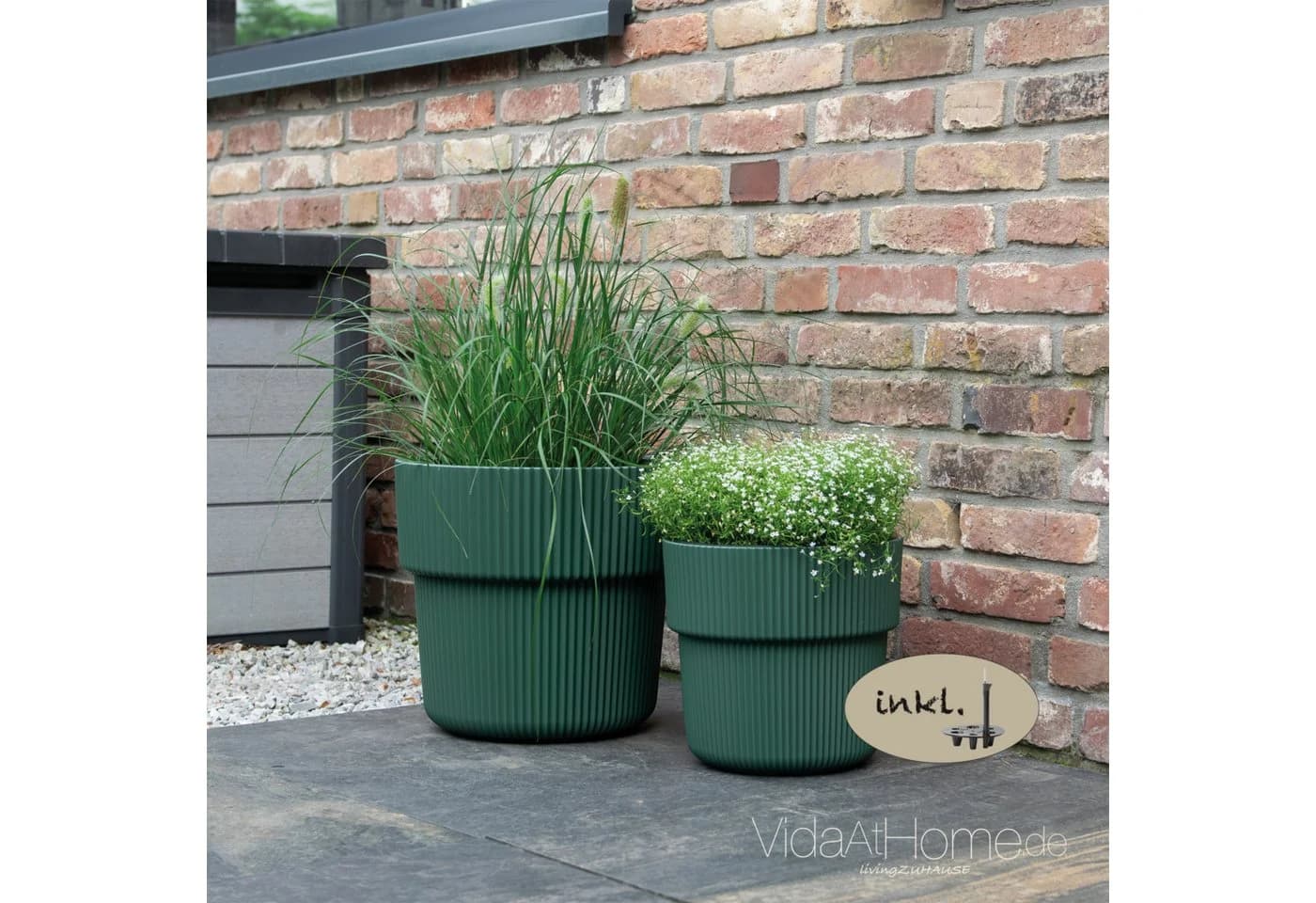 VidaAtHome Blumentopf-Set VYLU 2er mit Bewässerungseinsatz