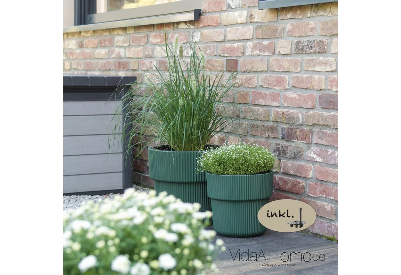 VidaAtHome Blumentopf-Set VYLU 2er mit Bewässerungseinsatz - Bild 3