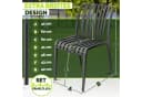 tillvex Gartenstuhl Set Stapelbar Wetterfest Kunststoff Schwarz Bild 1