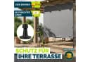 tillvex Klemmmarkise Grau Senkrechtmarkise Balkon ohne Bohren Bild 4