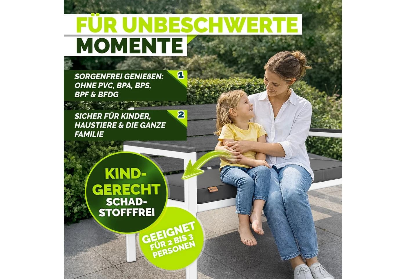 tillvex Gartenbank Holzoptik 300kg belastbar - Bild 5