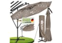 tillvex Sonnenschirm 3m Ampelschirm mit LED Solar & Kurbel Bild 2