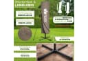 tillvex Sonnenschirm 3m Ampelschirm mit LED Solar & Kurbel Bild 4
