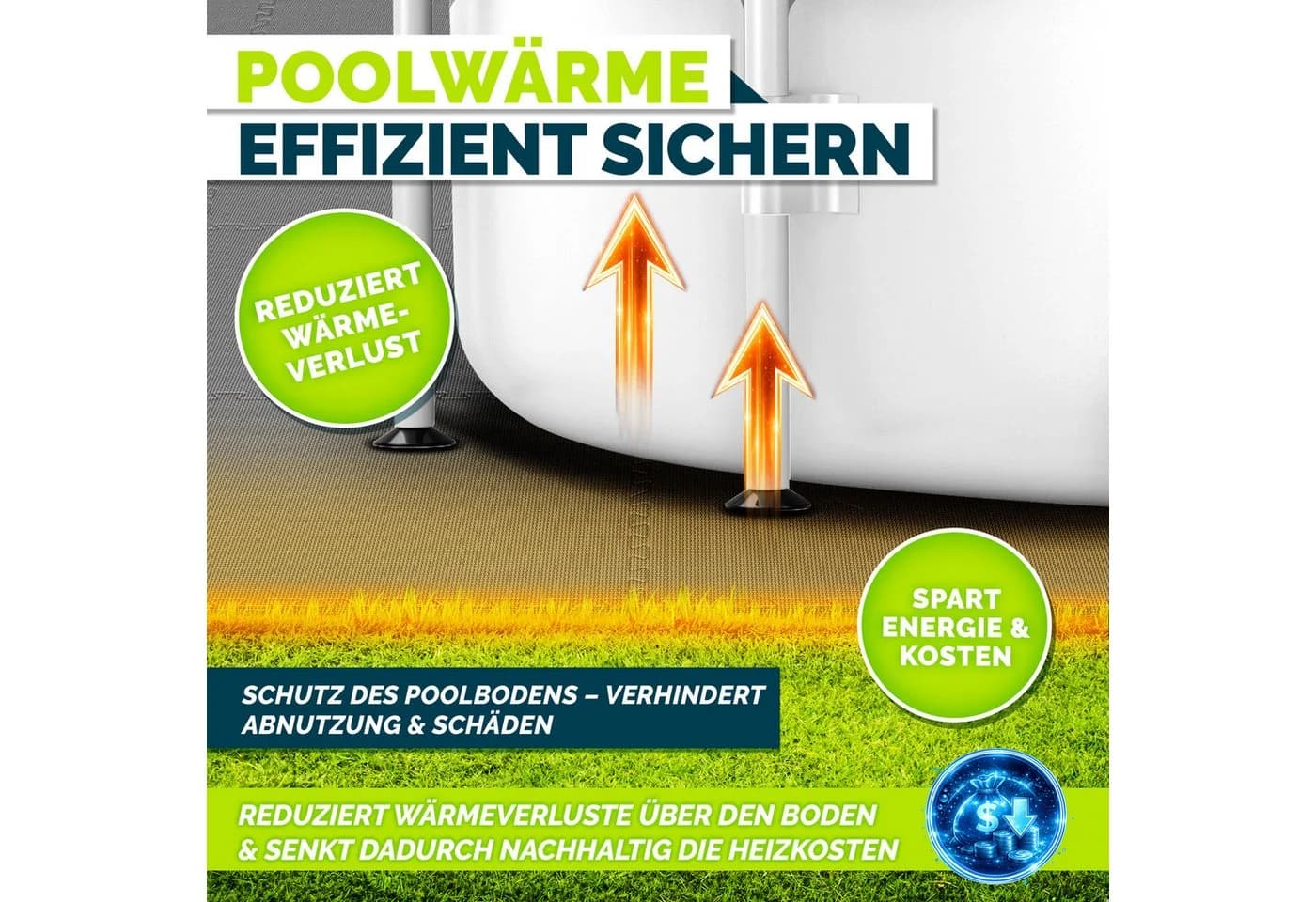 tillvex Pool-Bodenschutzfliese Grau EVA-Schaumstoff - Bild 4