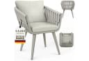 tillvex Gartenstuhl Set 2-tlg. Beige Aluminium Rope Design mit Armlehne Bild 2