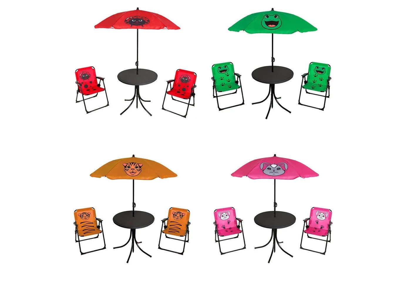 Mojawo Essgruppe 4tlg Kinder Campingmöbel Set Rot - Bild 2