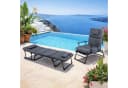 Mojawo 2-in-1 Gartenliege Relaxsessel Anthrazit mit Polster Bild 1