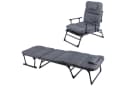 Mojawo 2-in-1 Gartenliege Relaxsessel Anthrazit mit Polster Bild 2