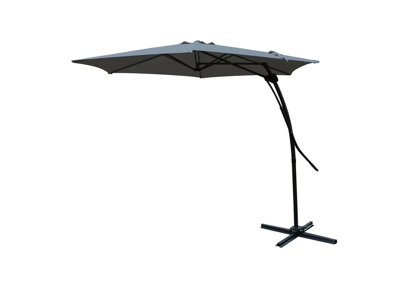 Mojawo Ampelschirm Easy Push-Up Anthrazit Ø3,50m