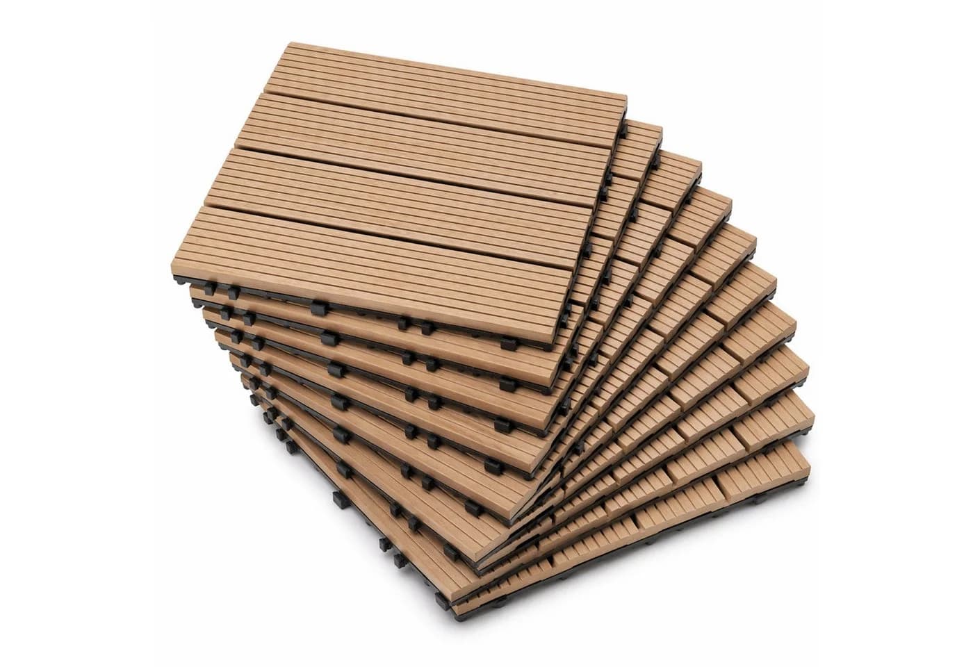 Mojawo WPC Klickfliese 12er Set Braun 30x30cm - Bild 2
