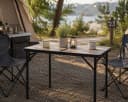 Mojawo Campingtisch Klappbar Aluminium Höhenverstellbar Braun Bild 1