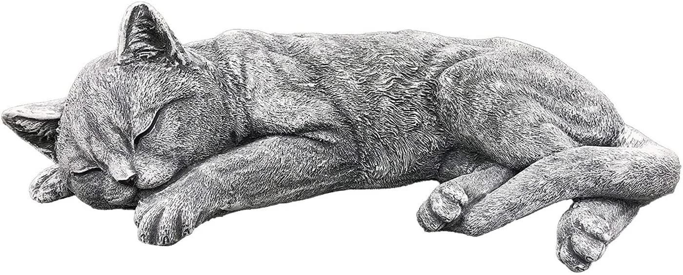 Stone and Style Gartenfigur Große Katze Schlafend Stein - Bild 2