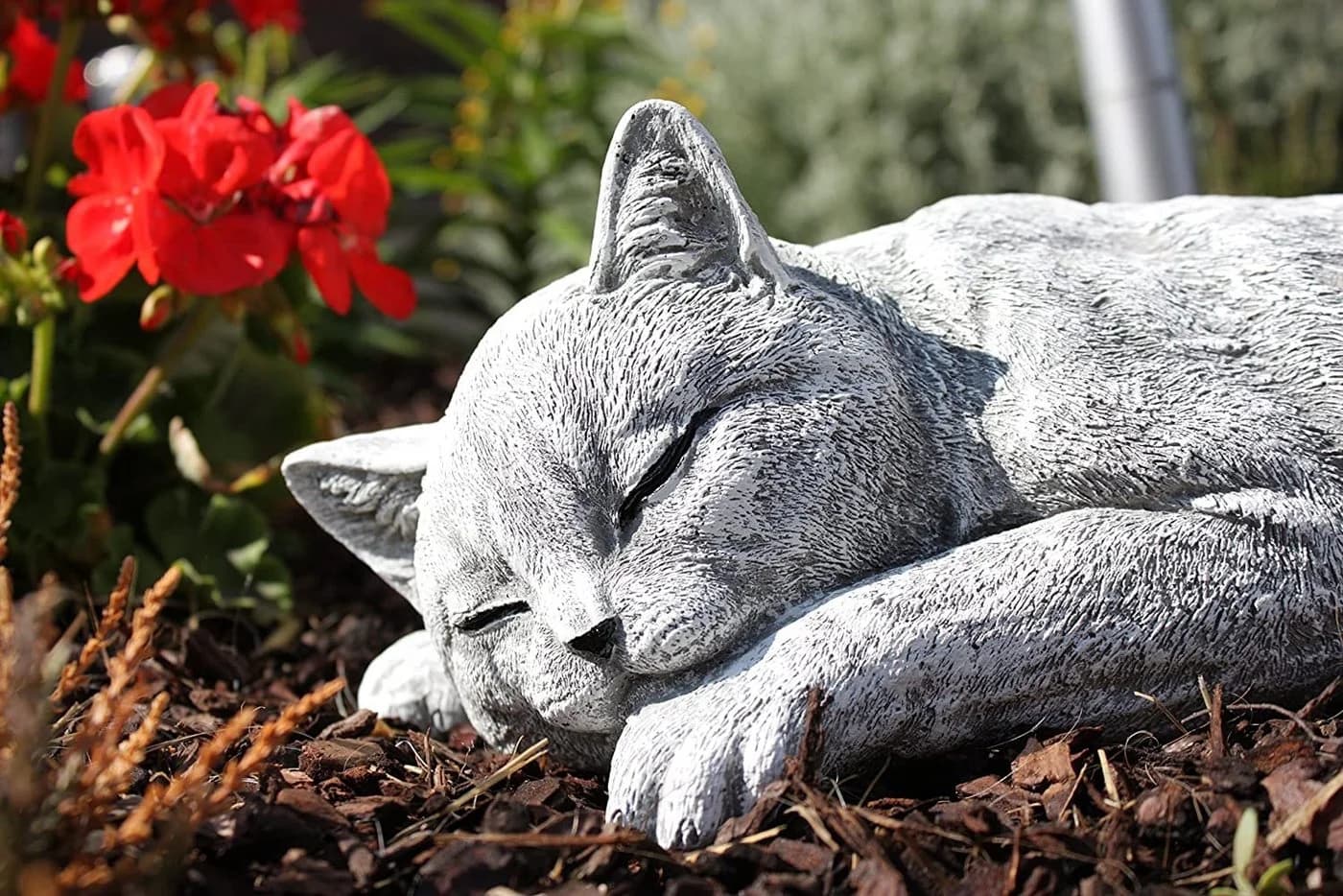 Stone and Style Gartenfigur Große Katze Schlafend Stein - Bild 4