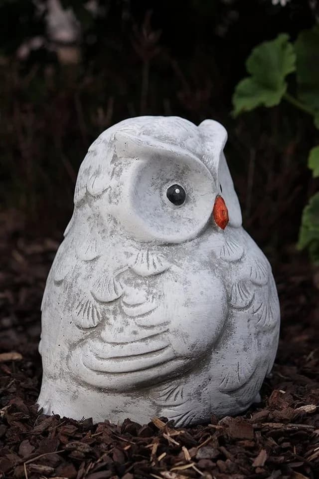Stone and Style Gartenfigur Frostfeste Steinfigur Eule Hedwig Grau - Bild 3