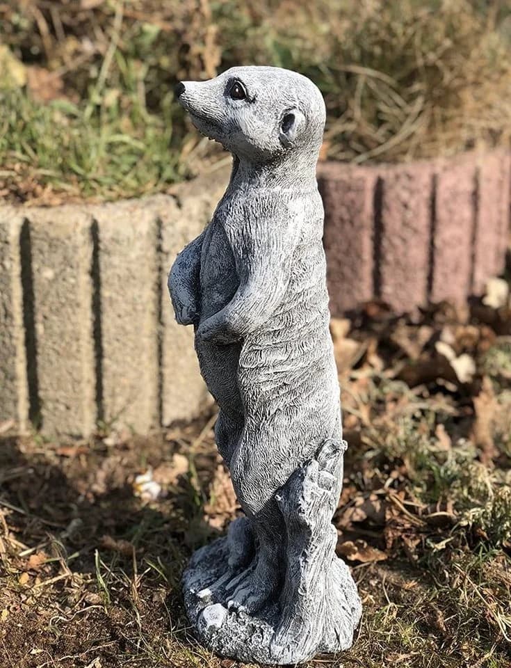 Stone and Style Gartenfigur Erdmännchen Stehend Steinfigur - Bild 4