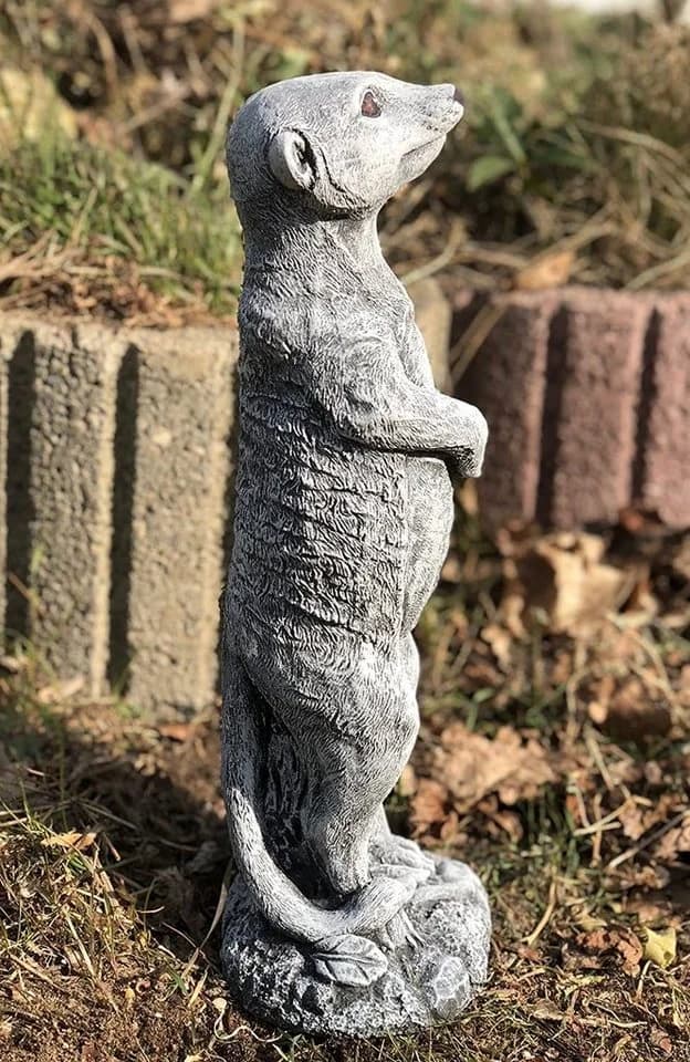 Stone and Style Gartenfigur Erdmännchen Stehend Steinfigur - Bild 5