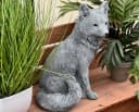 Stone and Style Gartenfigur Frostfeste Steinfigur großer Rotfuchs Grau Bild 1