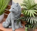 Stone and Style Gartenfigur Frostfeste Steinfigur großer Rotfuchs Grau Bild 4