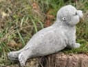 Stone and Style Gartenfigur Frostfeste Steinfigur große Robbe Grau Bild 5