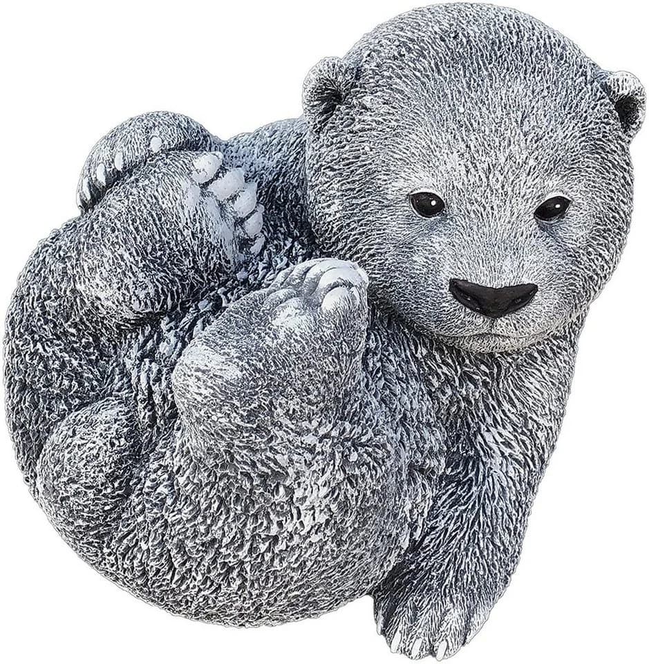 Frostfeste Steinfigur Bär auf Rücken Panda Gartenfigur - Bild 2