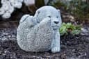 Frostfeste Steinfigur Bär auf Rücken Panda Gartenfigur Bild 3